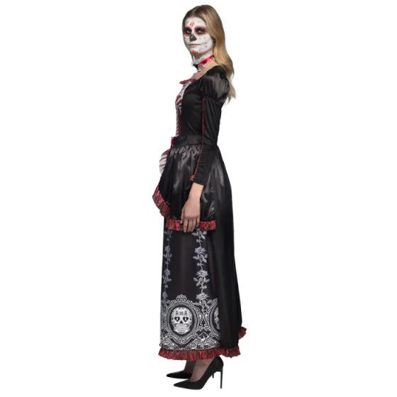 Boland Señora Adriana Halloween kostume dame črne rdeče velikosti 44 46