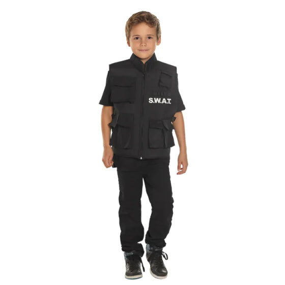 Boland Dress -up -Anzug SWAT Bullet Free Weste Junior Schwarz