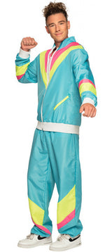 Boland Retro Track Track Singruit Men's Polyester Blue Size L