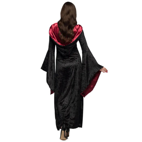 Boland Vampire Meeschtesch Kostüm Kostüm déi schwaarz sinn. Red Gréisst 36 39 (en)
