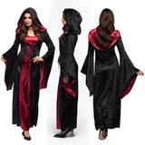 Boland Vampire Meeschtesch Kostüm Kostüm déi schwaarz sinn. Red Gréisst 36 39 (en)