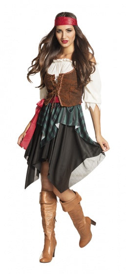 Boland Pirate Storm Costume Dame Black White Size 40 42