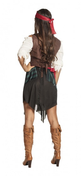 Boland Piratensturmkostüm Damen Schwarz Weiß Größe 36 38