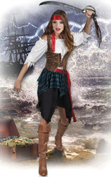 Boland Pirate Storm Costume Dame Black White Size 40 42