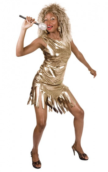 Boland Tina Turner Kleedung Upgrad Dammen Goldgréisst m