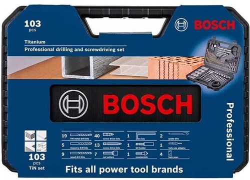 Gabhálais Bosch giotán 103-píosa agus sraith druileála - 2608594070