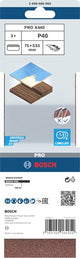 Accesorios bosch 3 neumáticos 75x533 x440, ideal para madera+pintura, k40 - 2608606069