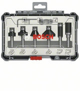 Аксесоари Bosch Смесен комплект фрези от 8 части - диаметър на стеблото 6 mm - 2607017468
