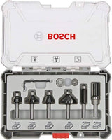 Аксесоари Bosch Смесен комплект фрези от 8 части - диаметър на стеблото 6 mm - 2607017468