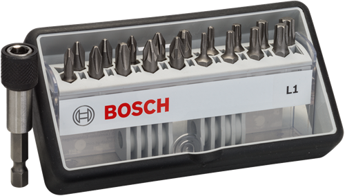 Bosch tillbehör bitset | extra hårt l1 | robustline | 19 delar | 2607002567 - 2607002567