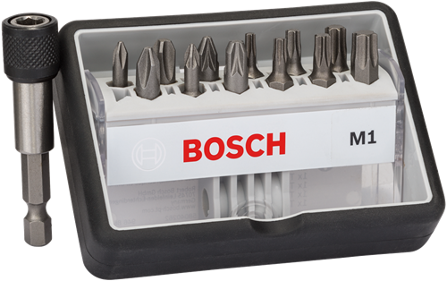 Bosch tillbehör bitset | extra hård m1 | robustline | 13 delar | 2607002563 - 2607002563