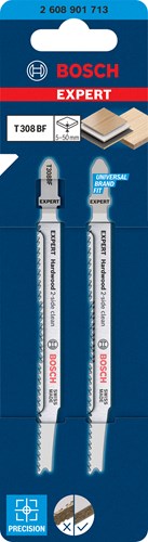 Boschin lisävarusteiden asiantuntija-pistosahanterä t308bf 2kpl kovapuuta 2-puolinen puhdas - 2608901713