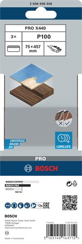 Bosch tillbehör slipband redwood | 75x457mm | k100 | 3 stycken | 2608606035 - 2608606035