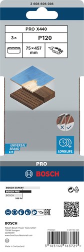 Bosch tillbehör slipband redwood | 75x457mm | k120 | 3 stycken | 2608606036 - 2608606036