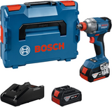 Chave de fenda de impacto sem fio Bosch blue gdx 18v-285 | incluindo 2 carregadores GBA 18v 4.0 ah gal 18v-40 - 06019n2102