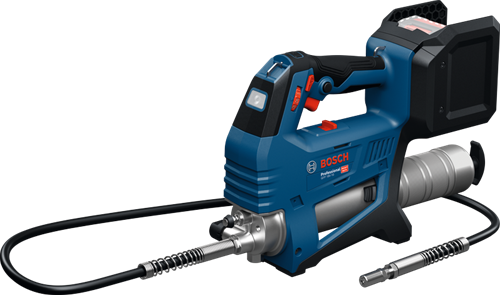 Pistola de graxa sem fio Bosch azul gfp 18v-10 | sozinho | incluindo. 90 acoplamento e alça de ombro | sem bateria e carregador - 06019n6000
