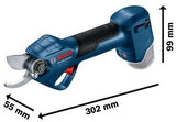 Bosch blauw ggp 12v-25 accu snoeischaar | incl. 2x gba 12v 3.0ah gal 12v-20 - 06008d8100