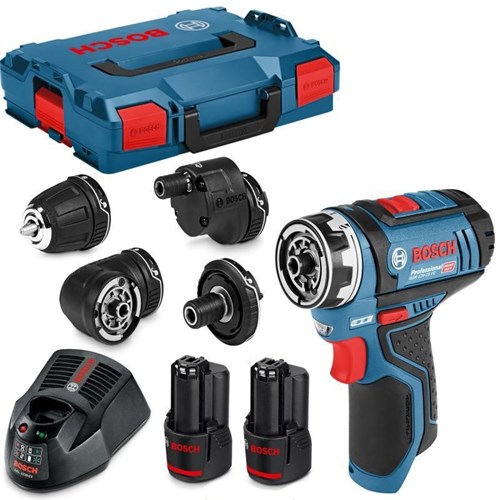 Bosch Prof Prof Combiboor Machine GSR 12V-15FC VKLJUČEN
