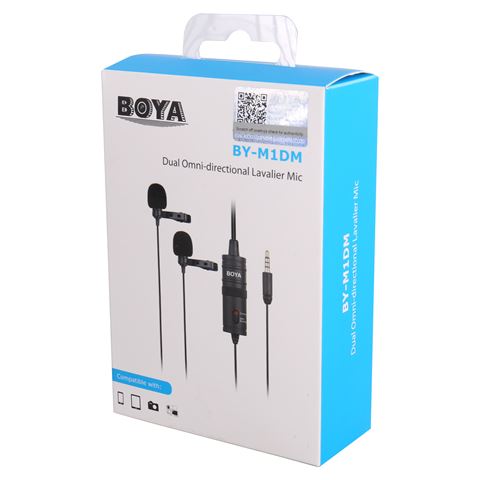 Boya Duo Lavalier Microphone by-M1DM for smartphone, DSLR, Camcorders and PC