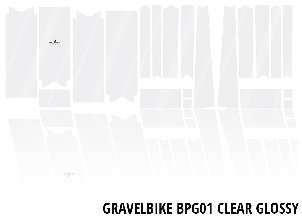 Filme de proteção de quadro de bicicleta de cascalho sem arranhões - transparente bpg01