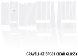 Filme de proteção de quadro de bicicleta de cascalho sem arranhões - transparente bpg01