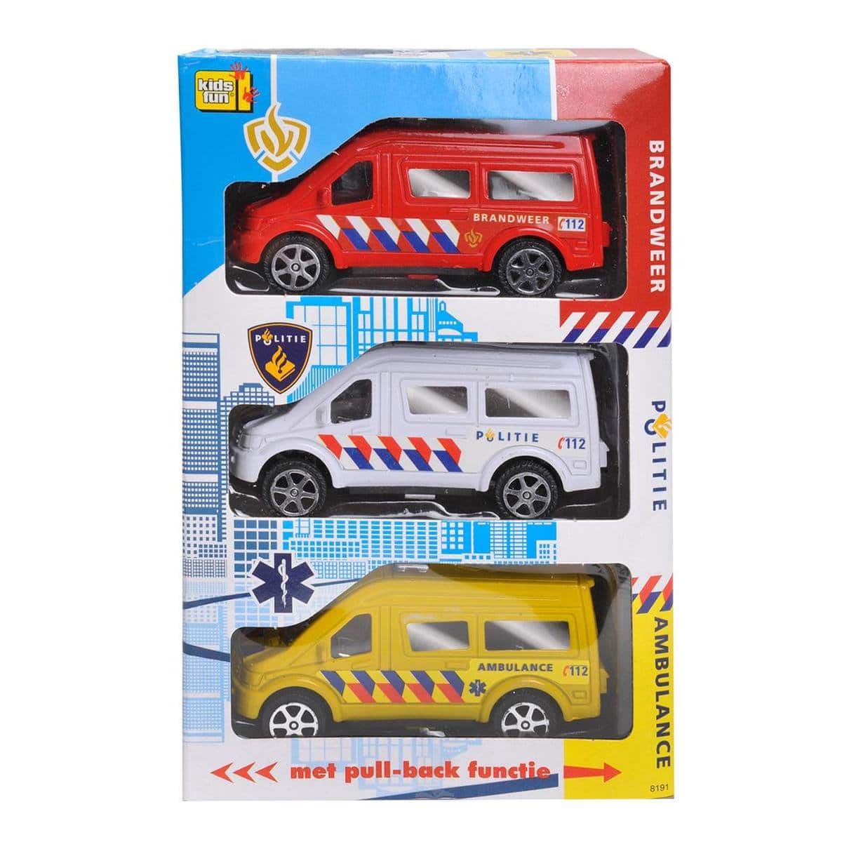 Jonotoys Kids Fun Emergency Auto Apos; S of Plastic, Police Ambulance and Fire brigade