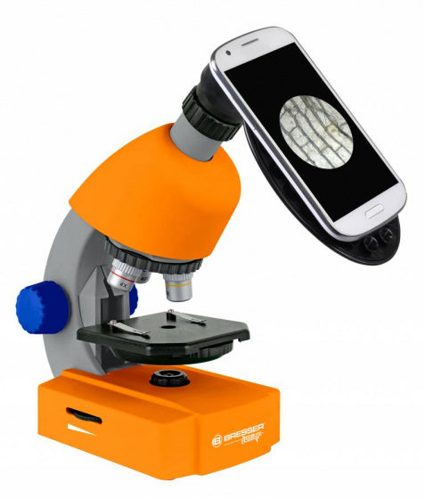 Télescope Bresser et microscope junior 35 cm orange