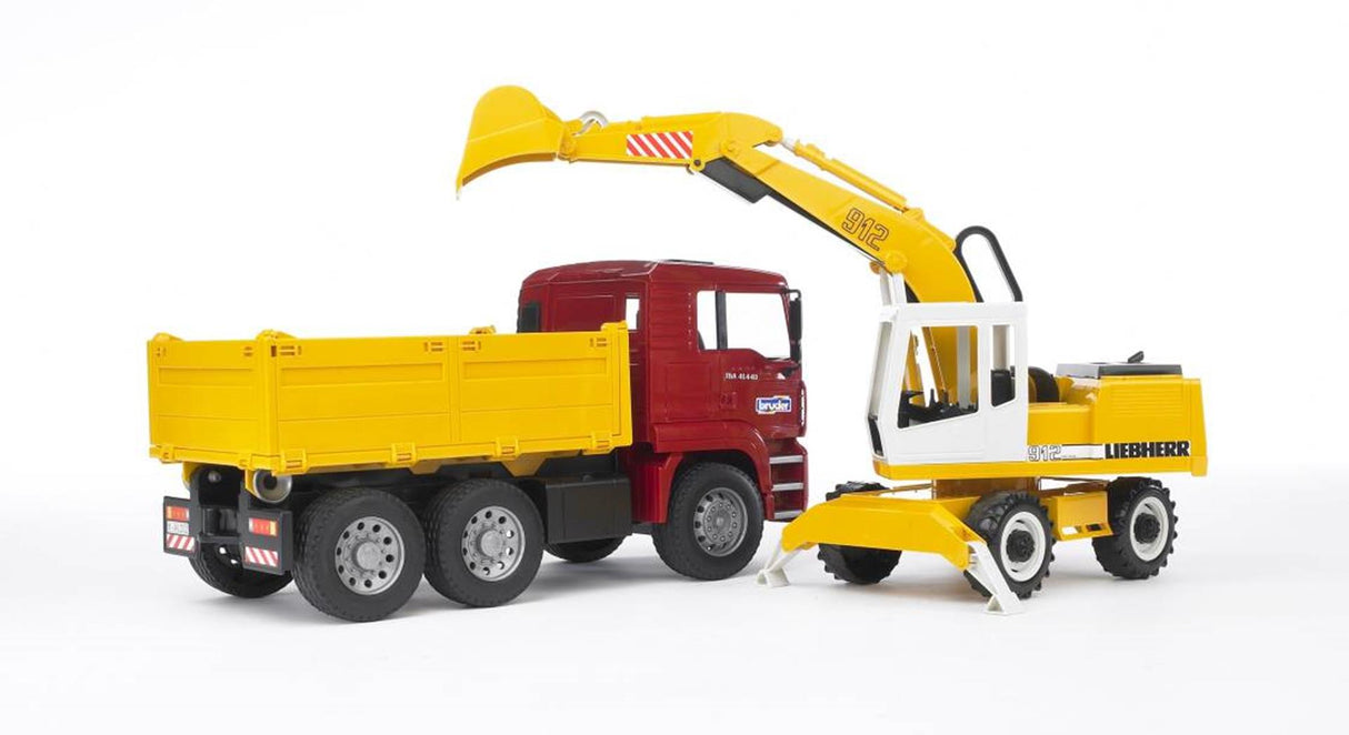 Brother man tga tipper with crane
