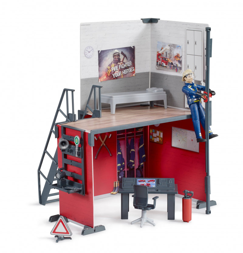 Bruder Bworld Brandweerkazerne med brandman 62702