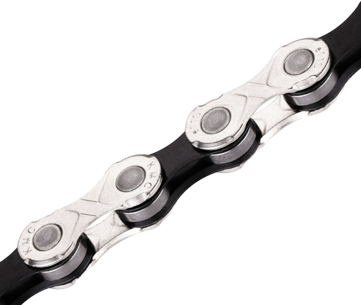 KM C E11 E Bike E11 Łańcuch rowerowy 11 SP 1 2x11 128 132 Sizel Srebrny Czarny