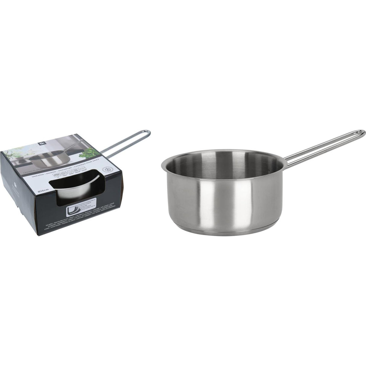 Excellent houseware sauspan steelpan 16cm rvs 1350ml