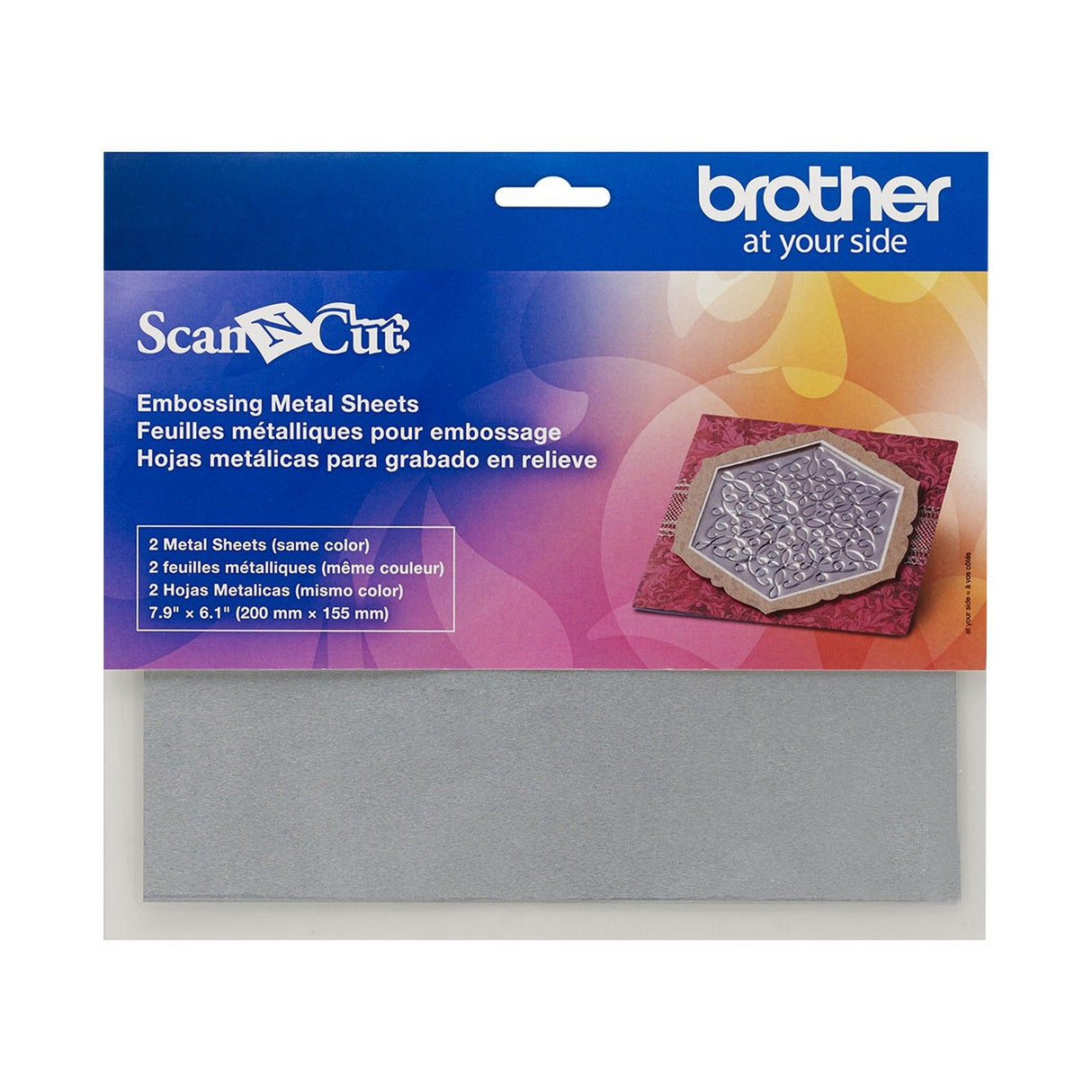 Brother • scanncut embossing metal sheets 7,9 x6,1 silver 2pcs