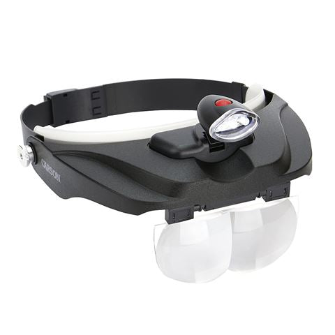 Carson Head Loop Pro Series Magnivisor Deluxe com LED e 4 lentes