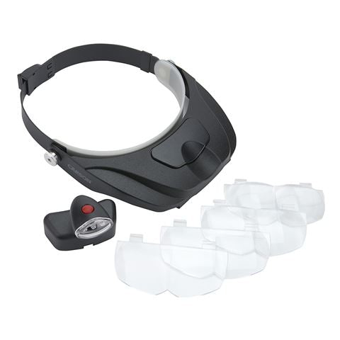 Carson Head Loop Pro Series Magnivisor Deluxe com LED e 4 lentes
