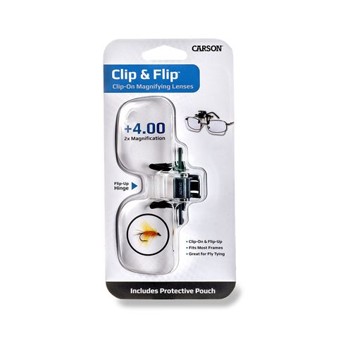 Brýle CARSON LEEP 2x (+4,00 dioptrie) Clip-on a flip-up