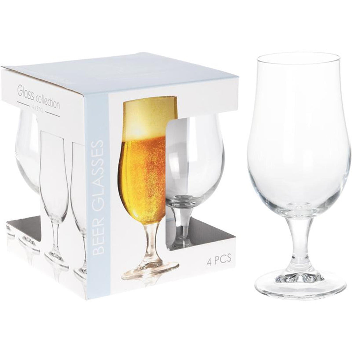 No brand beer glass 370ml set of 4 pieces