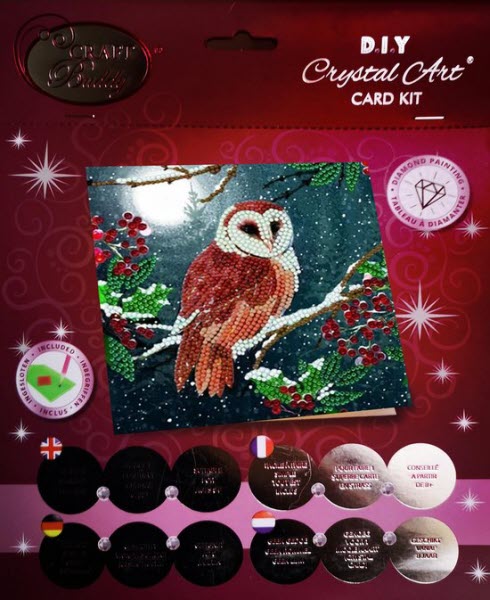 Diamond Painting Kerkuil in Moonlight and Make Hulst Christmas cards