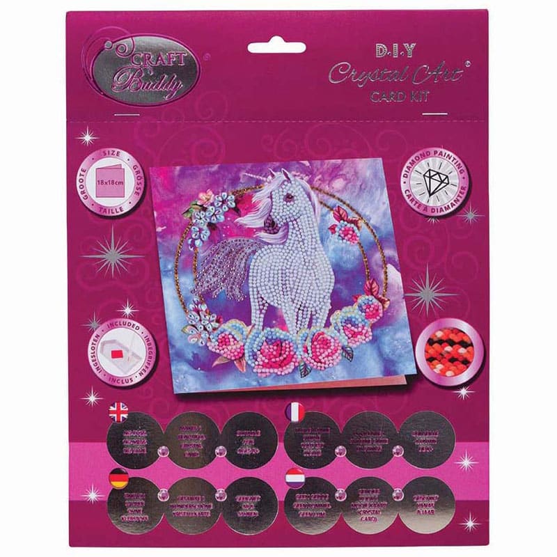 Brandunit Diamond Painting - Map with unicorn - 18x18 cm