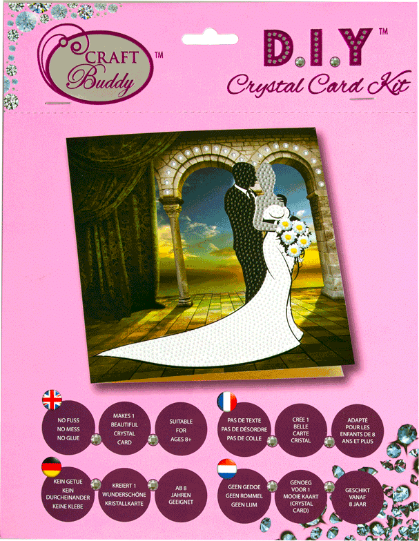 Peinture de diamant de l'unité de marque - carte avec couple de mariée