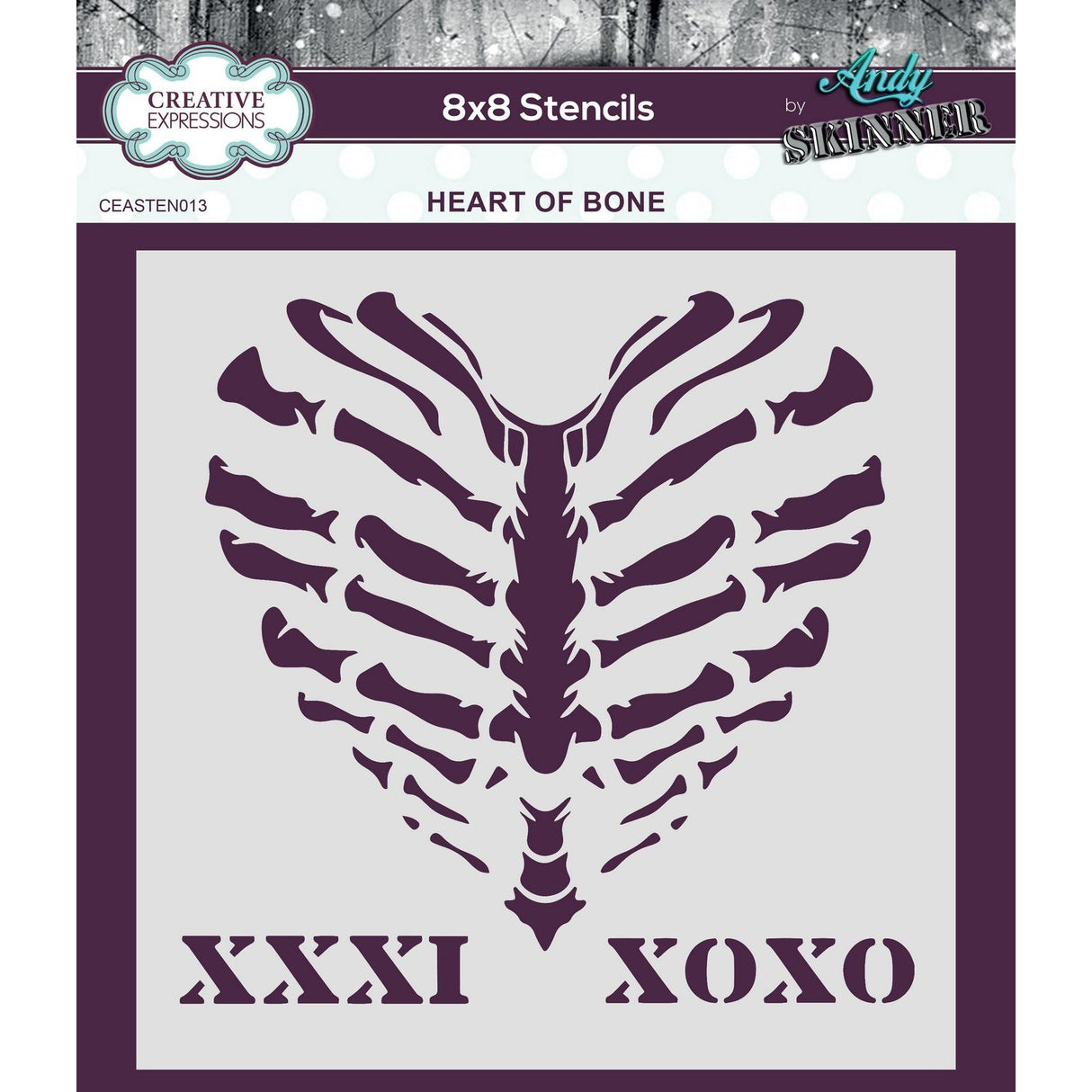 Creative expressions • stencil heart of bone