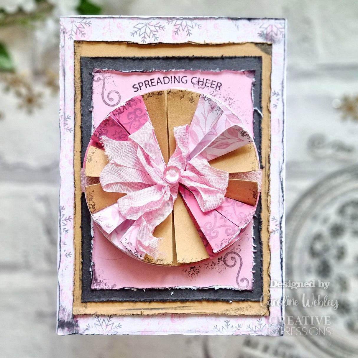Creative expressions • tea bag folding clear stempel set frosty wreath