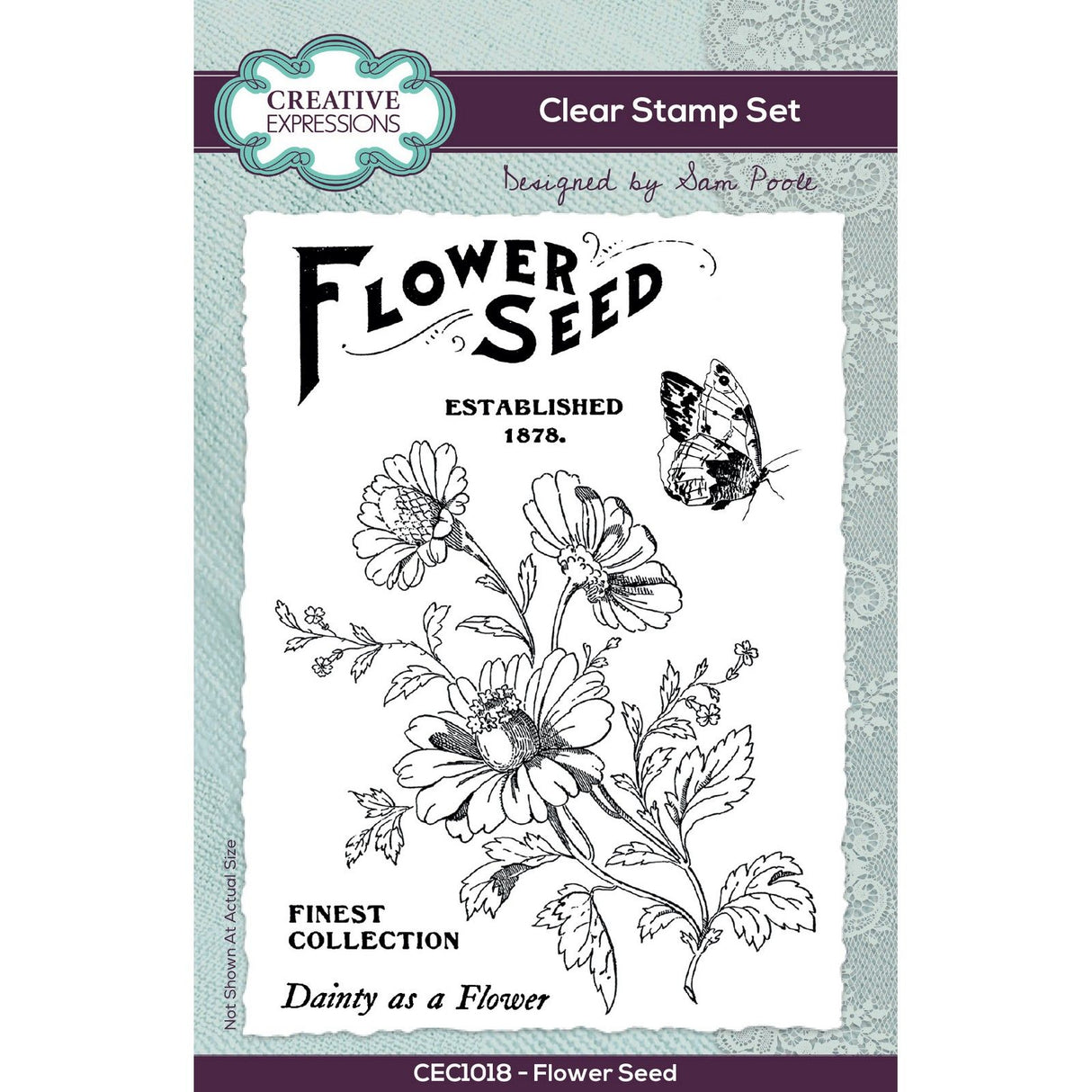 Creative expressions • clear stempel set flower seed