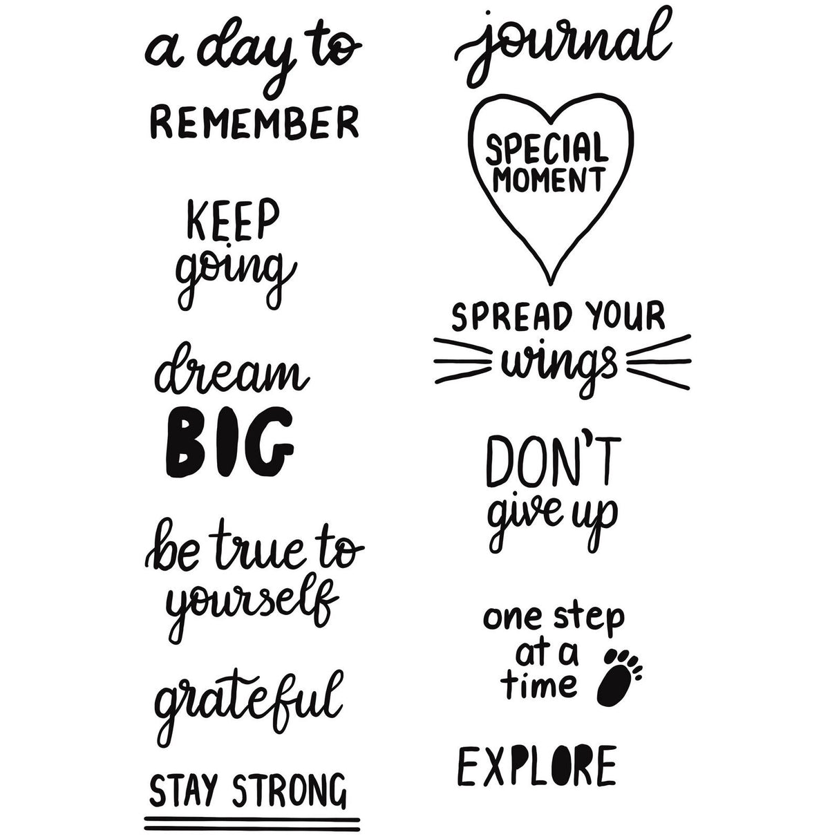 Creative expressions • clear stempel positive sentiments