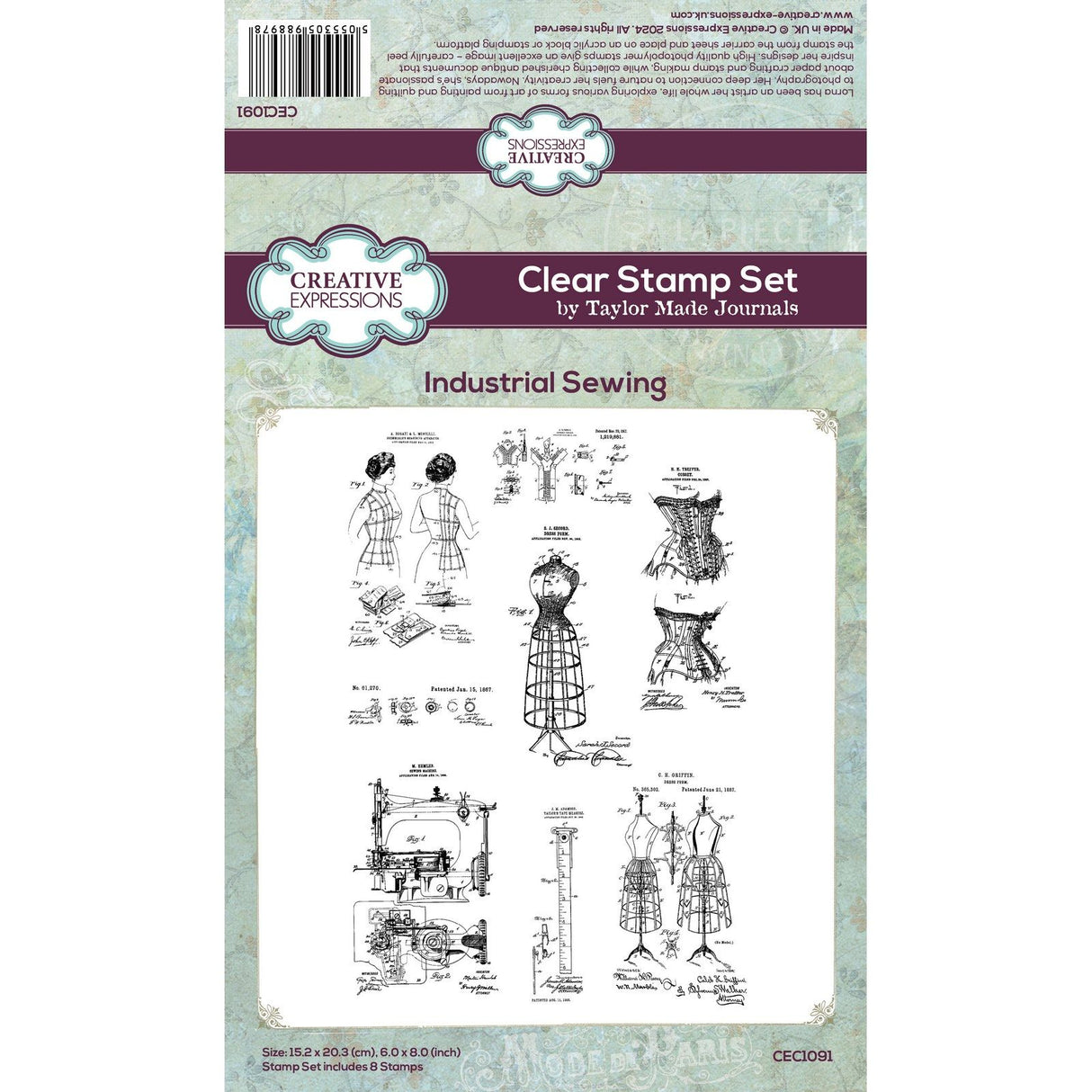 Creative expressions • clear stamp set industiral sewing