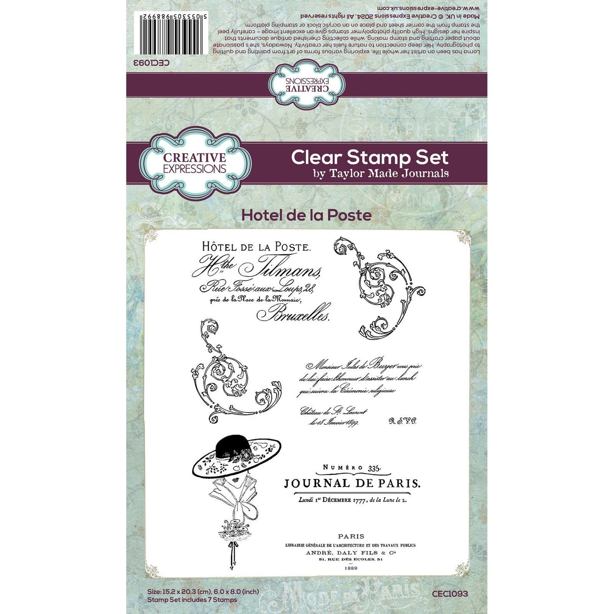 Creative expressions • clear stamp set hotel de la poste