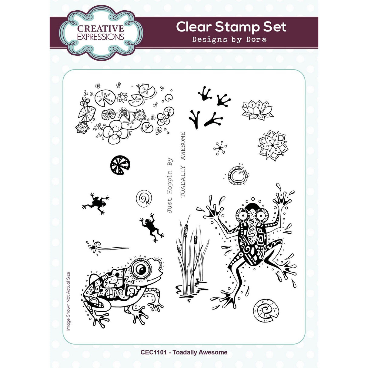 Creative expressions • clear stamp set toadally awesome
