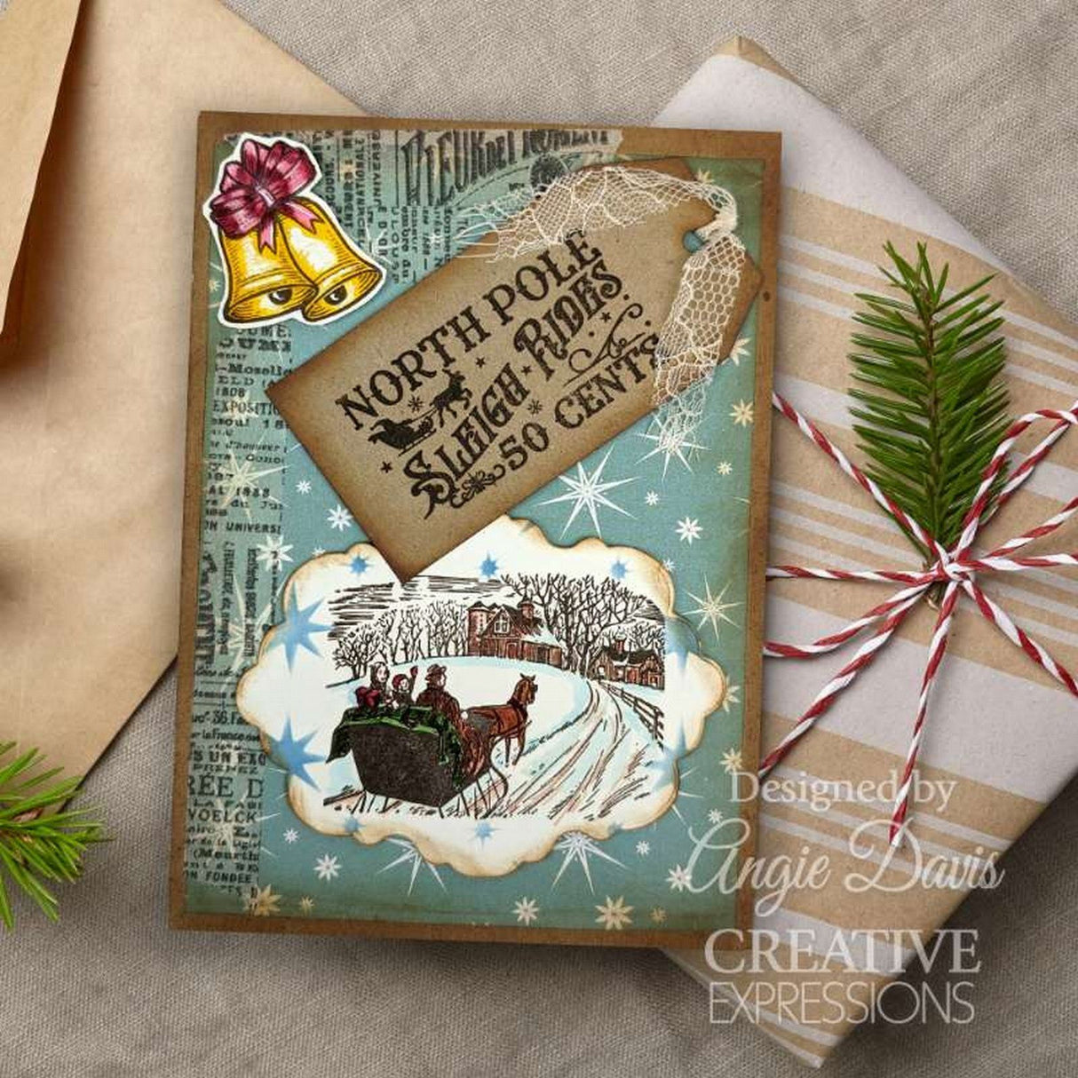 Creative expressions • taylor made journals clear stamp set a vintage christmas