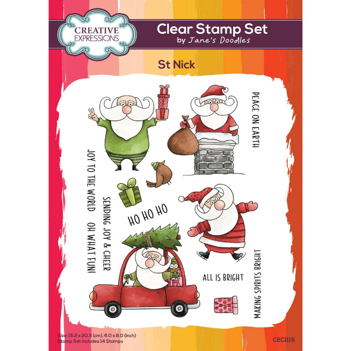 Creative expressions • jane's doodles clear stamp set st.nick
