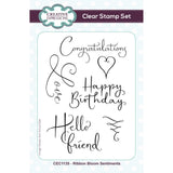 Creative expressions • ribbon bloom sentiments clear stamp set