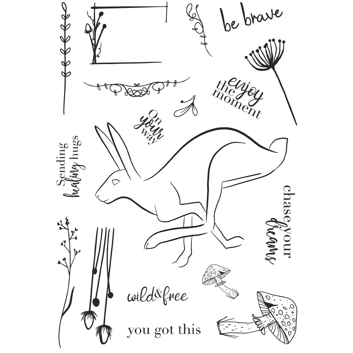 Creative expressions • clear stempel set a5 be brave